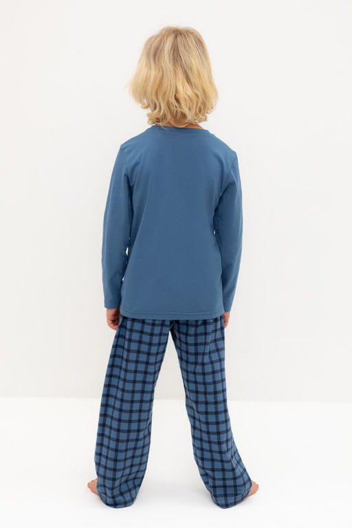 К 1600/синяя волна,клетка пижама для мал