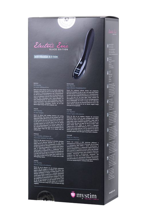 Вибратор Mystim Electric Eric силиконовый с электростимуляцией, черный, 27 см  фото 11