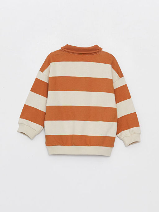 Polo Yaka Uzun Kollu Bask?l? Erkek Bebek Sweatshirt - Waikiki фото 2