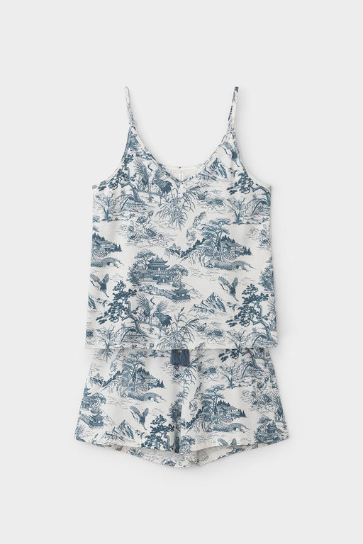 Е 20187/белая лилия,японский сад пижама жен - Very neat фото 2