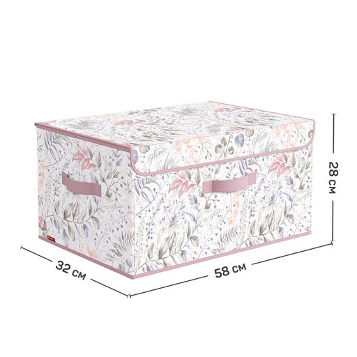 VAL BL-BOX-DDL Короб стеллажный с откидной стенкой, с крышкой, 58*32*28 см, BOTANIC LILAC, шт - Valiant фото 3