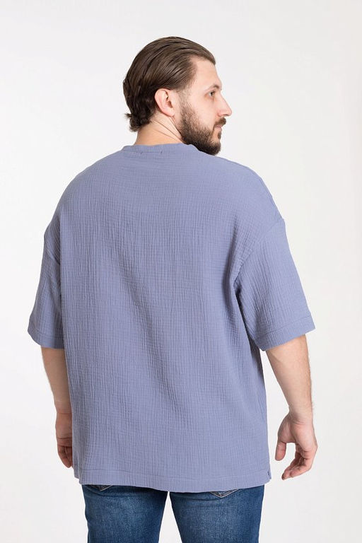 Футболка М123008в Серо-голубой - Елена фото 4