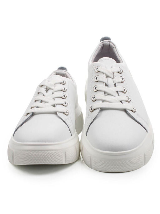 03-YD271-1 WHITE Полуботинки спортивные женские (натуральная кожа)