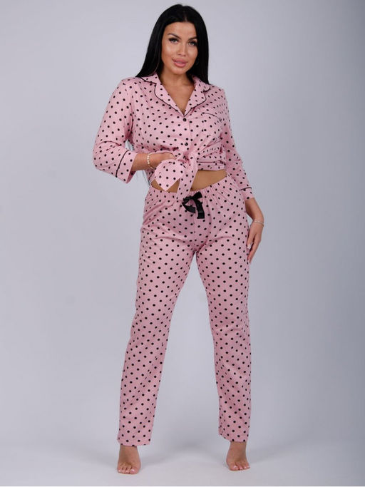 Пижама " Классика" горох, трикотаж