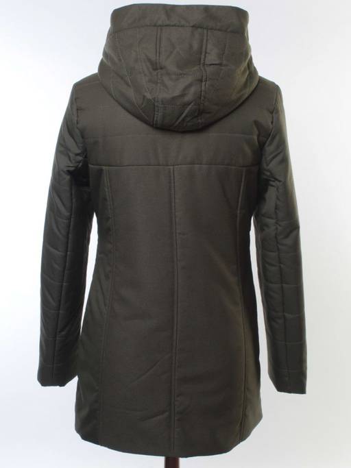 902 GRAY/GREEN Куртка зимняя облегченная женская (холлоффайбер 150 гр., искусственная дубленка) - Fashion фото 5