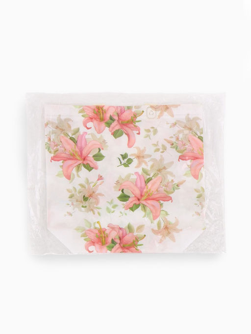 Цена за 2 шт. Сумка хозяйственная без застёжки, с цветочным принтом, 32×10×26 см, белая