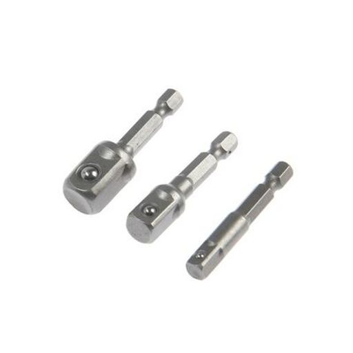 Набор адаптеров для торцевых головок ТУНДРА, короткие, 1/2, 3/8 и 1/4" х 50 мм, 3 шт. 7443393