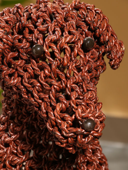 Сувенир плетёный «Собака», 45×28×46х см, сиграсс, тёмный