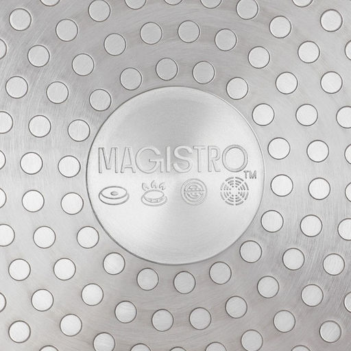 Сковорода Magistro Dark, d=24 см, съёмная ручка soft-touch, антипригарное покрытие, индукция, кованый алюминий, чёрная