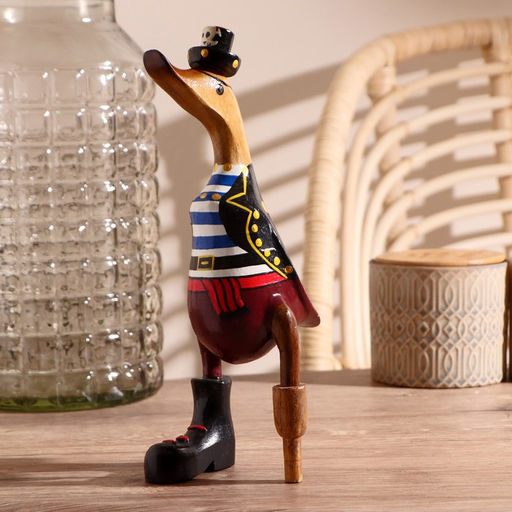 Сувенир «Утка Пират», 13×9×27 см, дерево