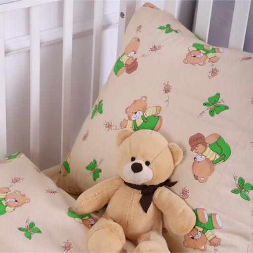 Постельное бельё BABY За медом бежевый 112х147см, 110х150см, 60х60см, бязь 120г/м, , хлопок 100% - Атра фото 2