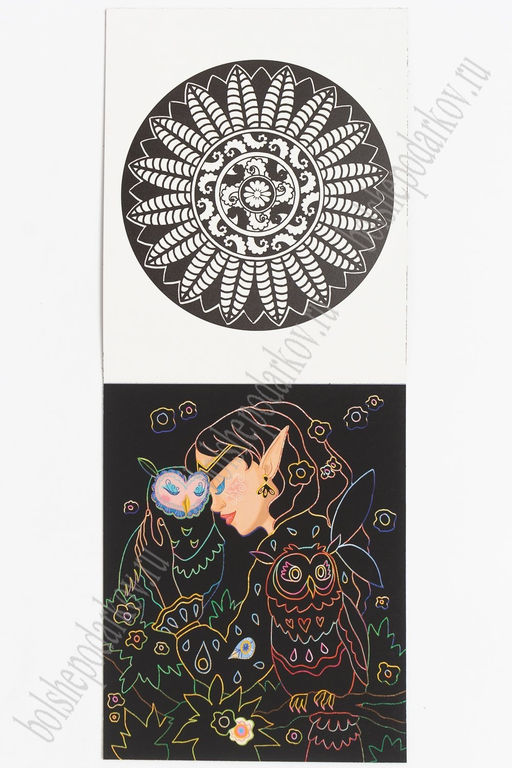 Альбом скретч-картина+раскраска 14,4*18 см (4 листа) SF-5668, №1 - Больше подарков фото 4