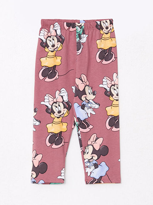 Polo Yaka Uzun Kollu Minnie Mouse Bask?l? K?z Bebek Pijama Tak?m - Waikiki фото 3