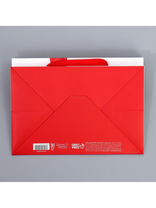 Цена за 2 шт. Пакет подарочный с широким дном, упаковка, «Подарок», 20×14×13 см