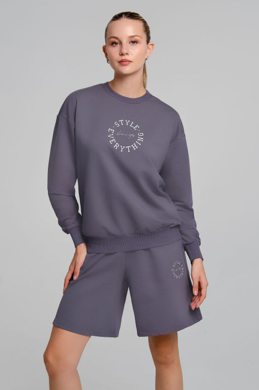 Арт. 5342 Костюм женский с шортами 42-50 (5 шт) Цвет:верх- бежевый, низ- бежевый