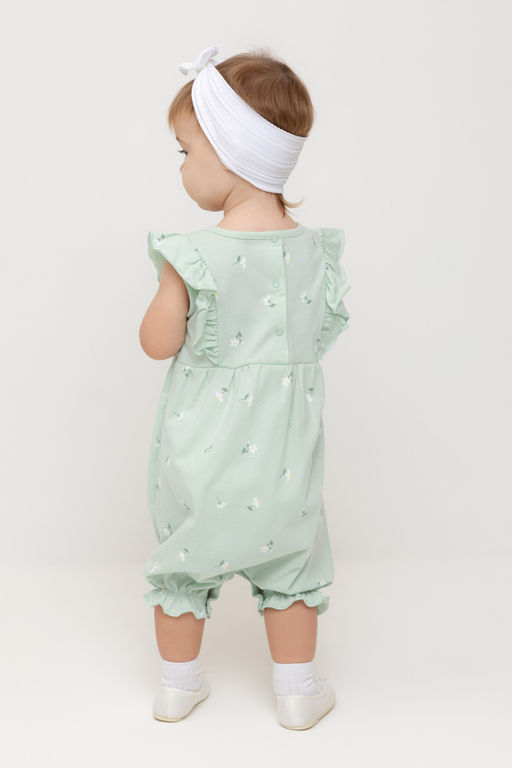 Crockid _ КР 6408/пастельно-зеленый,милые цветочки к543 полукомбинезон (песочник) д/дев яс фото 4