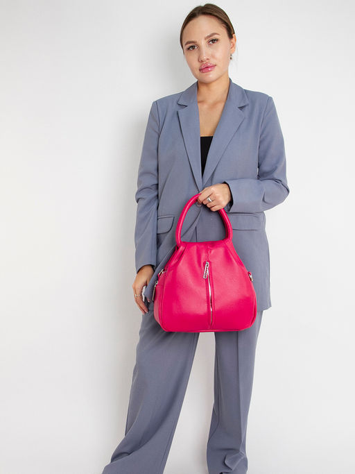 LACCOMA сумка Кармэн-24-L815-маджента эко кожа хлопок  фото 7