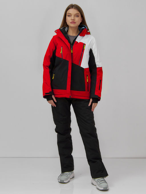 Горнолыжный костюм женский зимний красного цвета 07081Kr - Chunmai фото 9