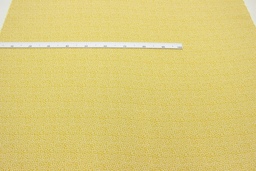 Штапель Мелкая цветочная рябь на светло-горчичном, ш.1.45м, вискоза-100%, 90гр/м.кв - Купава фото 10