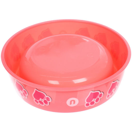 Цена за 3 шт. Миска пластиковая "МОЙ БРО - Любимые следы!, цвет розовый 21*6,5см (логотип на миске) 700мл