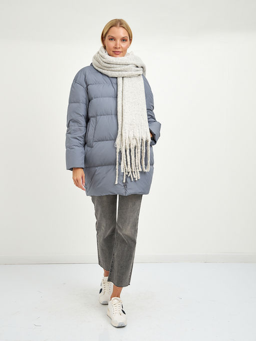 Пуховик женский с капюшоном, нап-ль:пух, перо - Glenfield фото 16