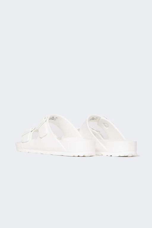 Мужские тапочки Eva на плоской подошве с двойной полосой - Defacto фото 3