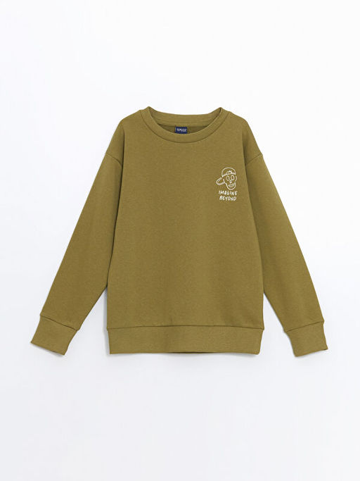 Bisiklet Yaka Erkek ?ocuk Sweatshirt