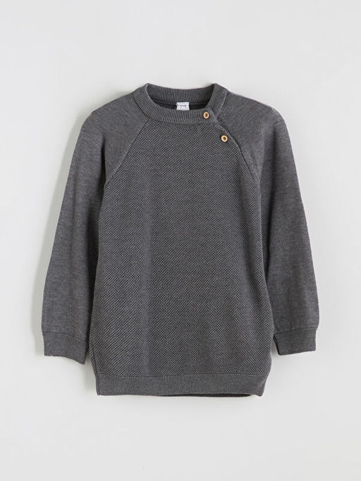 Bisiklet Yaka Uzun Kollu Erkek ?ocuk Triko Kazak