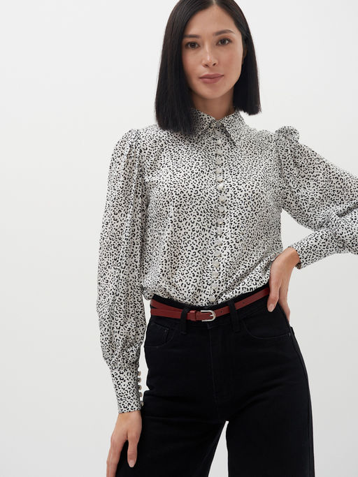 Блузка с принтом - Tantino фото 12