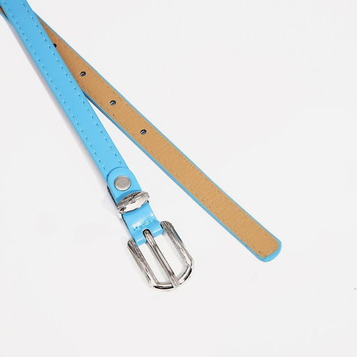 Ремень женский, ширина 1.4 см, винт, пряжка металл, цвет голубой - Simaland фото 2