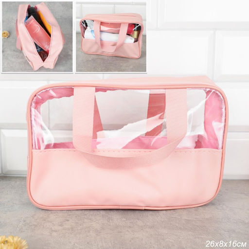 Косметичка 16х26х7 см / XN-025PN /уп 100/розовый - ГалеонТрейд фото 2
