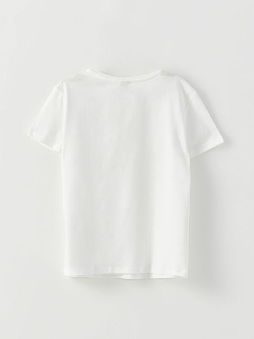 Bisiklet Yaka Y?lba?? Temal? K?sa Kollu K?z ?ocuk Ti??rt - Waikiki фото 2