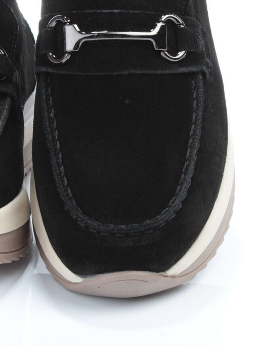 03-5952-2 BLACK Полуботинки женские (натуральная замша)