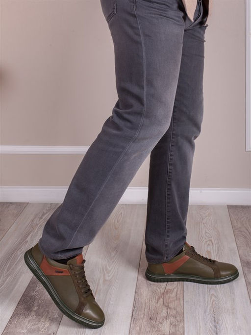 Мужские кеды мягкие/ Слиперы мужские 0082-03-00 Хаки - Piniolo фото 2