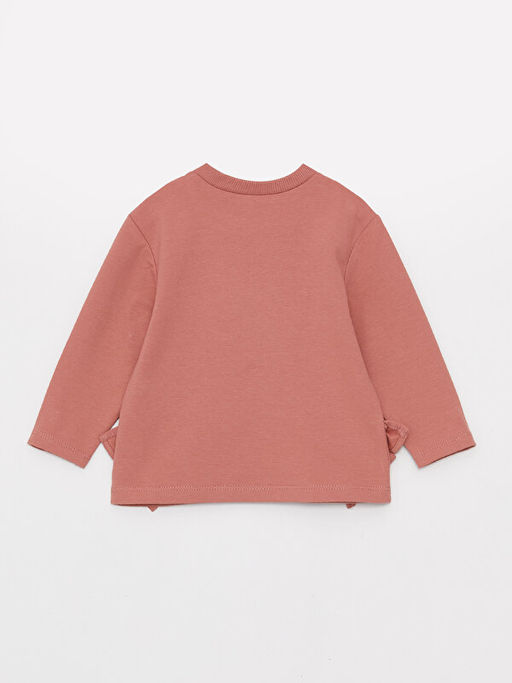 Bisiklet Yaka Uzun Kollu Bask?l? K?z Bebek Sweatshirt 2li - Waikiki фото 3
