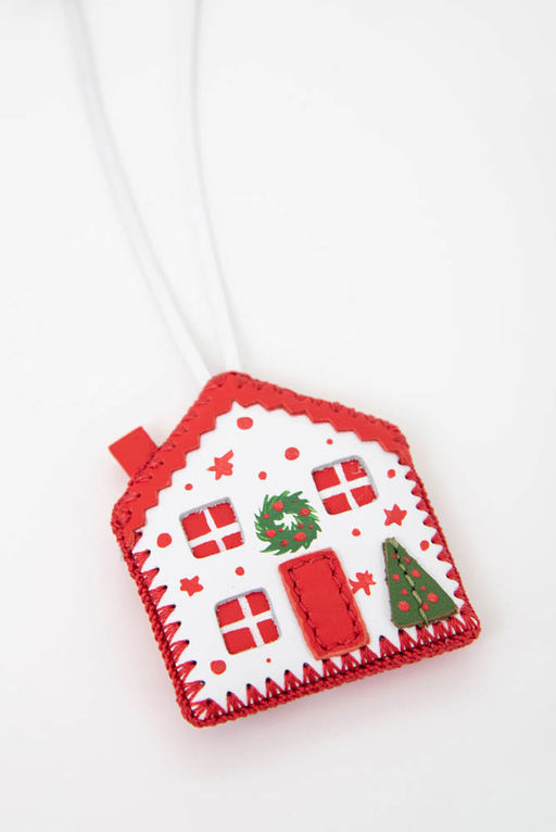 Брелок кожаный Домик рождественский ДС-600.8 - Protege фото 6