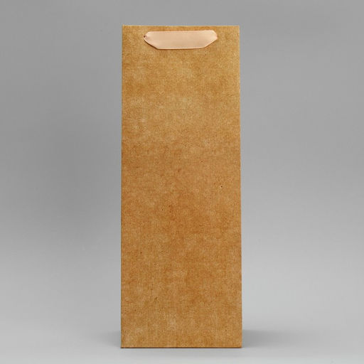 Пакет подарочный под бутылку, упаковка, «Крафтовый», 13 x 35 x 10 см