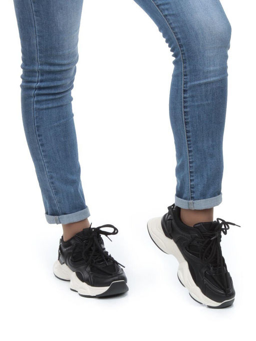 05-6035-1 BLACK Кроссовки женские (искусственные материалы) - No name фото 15
