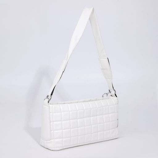 Сумка-багет на молнии, цвет белый - Simaland фото 2