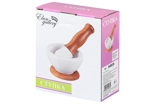 Ступка 9*9*5,5 см 100 мл Снежная королева + пестик на дер. подставке - Elan gallery фото 5