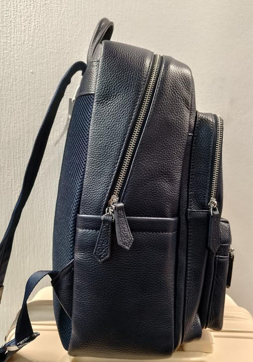 Рюкзак мужской, кожа, MIRONPAN 19153 Темно-синий  фото 2