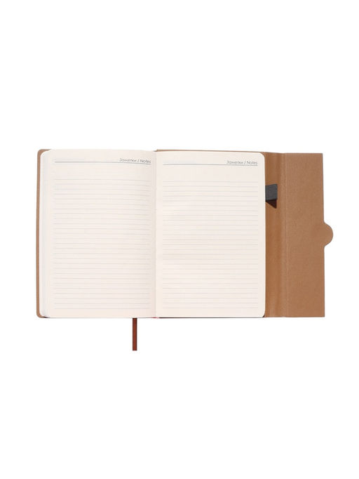 Ежедневник недатированный формат А5, с клапаном, 96 листов, в линейку, пвх, серый - Simaland фото 11