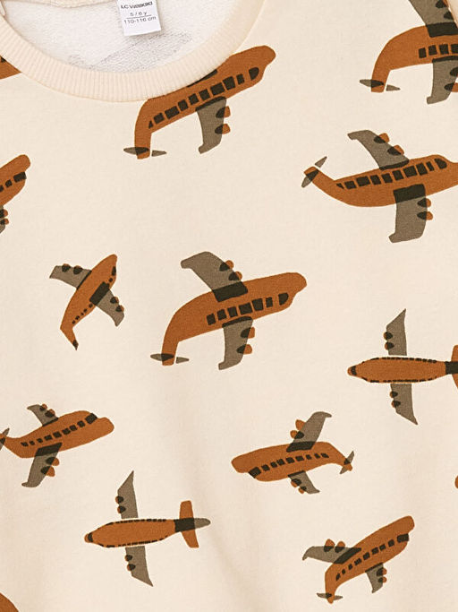 Bisiklet Yaka Bask?l? Erkek Bebek Sweatshirt - Waikiki фото 3