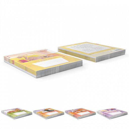 Цена за 10 шт. Тетрадь школьная ученическая ErichKrause Приключения на хвост, 18 листов, линейка (в плёнке по 10 шт.)_MIX-PACK фото 9