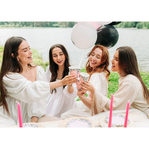 Цена за 10 шт. Тарелка бумажная Happy Birthday, принт, 18 см - Страна карнавалия фото 8
