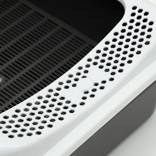 Туалет для кошек «Сима»FIX, 30×39×13.5 см, с бортом, сеткой и совком, пластик, серый, совок МИКС