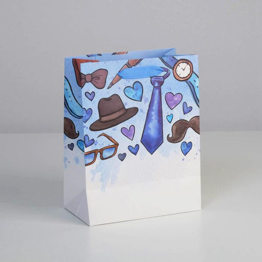 Пакет ламинированный вертикальный Лучшему папе, MS 18 23 10 см - Дарите счастье фото 2