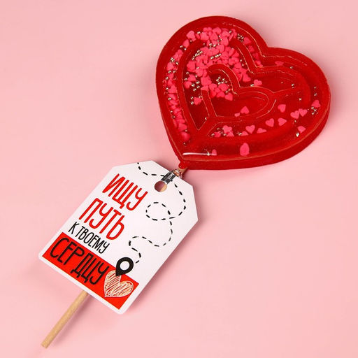 Леденец лабиринт Путь к твоему сердцу, вкус: клубника, 80 г. - Simaland фото 2