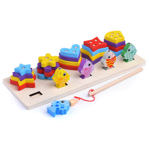 Логика Цвета и формы с рыбалкой в коробке - Щепочка фото 2