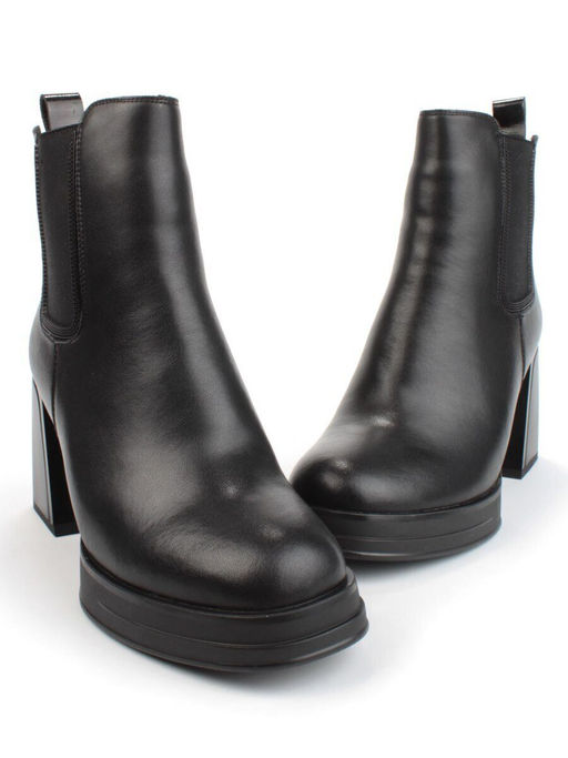 04-M3-836 BLACK Ботильоны зимние женские (натуральная кожа, натуральный мех) - Фабричный китай фото 10